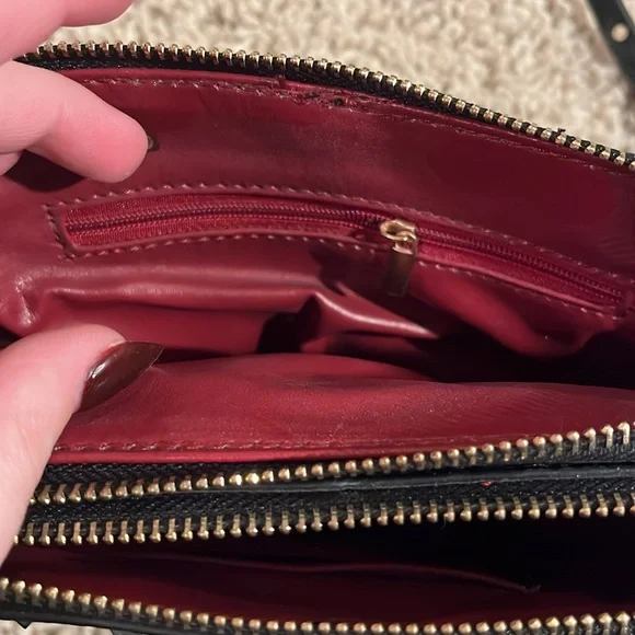 Black Faux leather studded crossbody purse - Picture 4 of 5